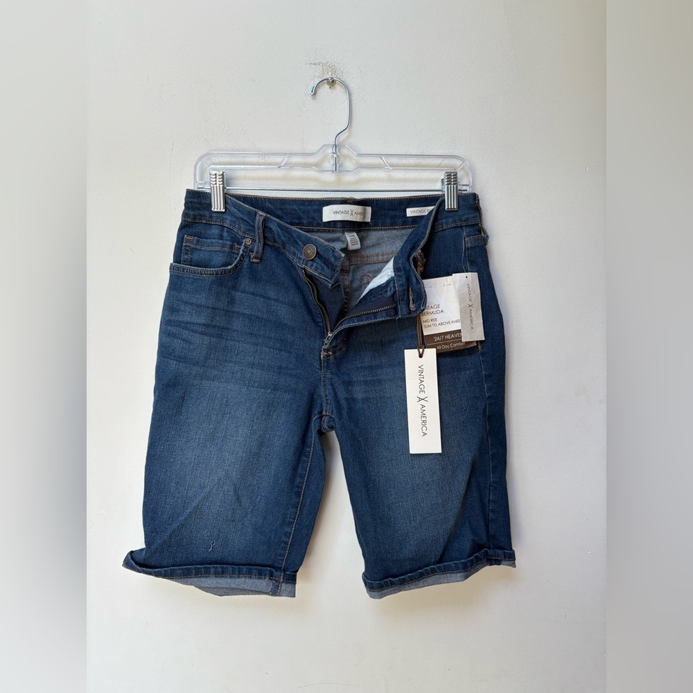 Vintage America Bermuda Mid Rise Shorts NWT